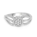 0.25 Carat Genuine White Diamond 14K White Gold Ring (E-F Color, SI Clarity)-4