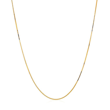 14k Yellow Gold Classic Box Chain 0.45mm - 0