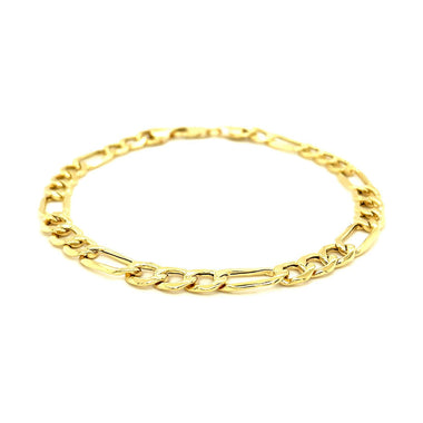 6.5mm 14k Yellow Gold Lite Figaro Bracelet - 0