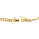 10K Yellow Gold 1/4 Cttw Round-Cut Diamond Basket Weave Rope Chain Style 7" Bracelet (H-I Color, I1-I2 Clarity)-2
