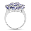 2.92 Carat Genuine Tanzanite .925 Sterling Silver Ring-2