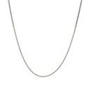 14k White Gold Gourmette Chain 1.0mm-2