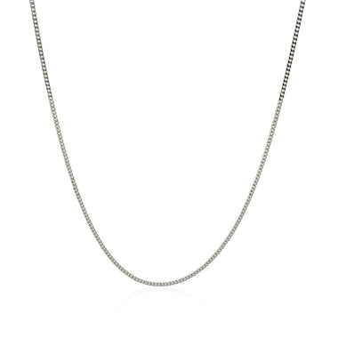 14k White Gold Gourmette Chain 1.0mm - 0
