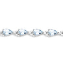 7.00 Carat Genuine Aquamarine .925 Sterling Silver Bracelet-5