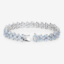 14.11 Carat Genuine Aquamarine .925 Sterling Silver Bracelet-9