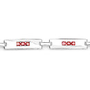 2.52 Carat Genuine Orange Sapphire .925 Sterling Silver Bracelet-7