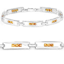 2.52 Carat Genuine Yellow Sapphire .925 Sterling Silver Bracelet-6