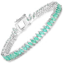 6.82 Carat Genuine Zambian Emerald .925 Sterling Silver Bracelet-2