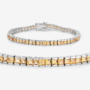 8.25 Carat Genuine Citrine .925 Sterling Silver Bracelet-12