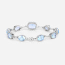 20.70 Carat Genuine Blue Topaz .925 Sterling Silver Bracelet-8