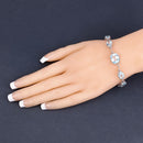 20.70 Carat Genuine Blue Topaz .925 Sterling Silver Bracelet-10