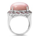 14.59 Carat Genuine Opal & Tourmaline .925 Sterling Silver Ring-2