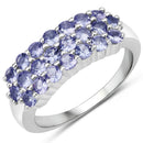 1.54 Carat Genuine Tanzanite .925 Sterling Silver Ring-1