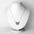 1.86 Carat Genuine Tanzanite and White Zircon .925 Sterling Silver Necklace-2