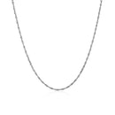 14k White Gold Singapore Chain 1.0mm-2