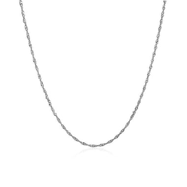 14k White Gold Singapore Chain 1.0mm - 0