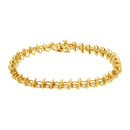 10KT Yellow Gold Plated .925 Sterling Silver 1 cttw Prong-Set Diamond Link Bracelet (J-K, I1-I2) - 7.5"-2