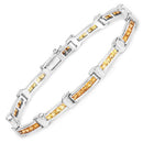 6.48 Carat Genuine Multi Sapphire .925 Sterling Silver Bracelet-4