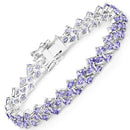 12.04 Carat Genuine Tanzanite .925 Sterling Silver Bracelet-5