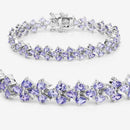12.04 Carat Genuine Tanzanite .925 Sterling Silver Bracelet-8
