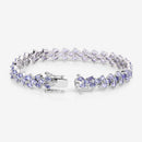 12.04 Carat Genuine Tanzanite .925 Sterling Silver Bracelet-9
