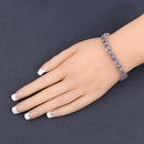 12.04 Carat Genuine Tanzanite .925 Sterling Silver Bracelet-11