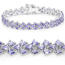 12.04 Carat Genuine Tanzanite .925 Sterling Silver Bracelet-6