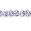 12.04 Carat Genuine Tanzanite .925 Sterling Silver Bracelet-7