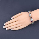 51.36 Carat Genuine Multi Stones .925 Sterling Silver Bracelet-8
