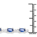 4.18 Carat Genuine Blue Sapphire .925 Sterling Silver Bracelet-6