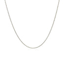 18k White Gold Round Cable Link Chain (0.97 mm)-2