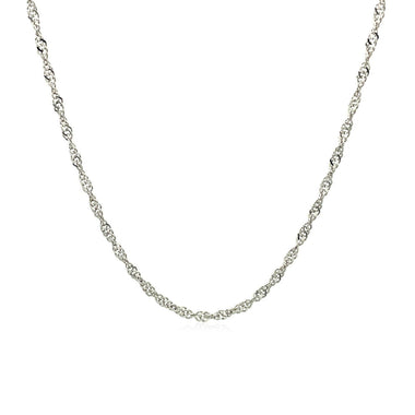 10k White Gold Singapore Chain 1.5mm - 0