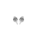 14k White Gold Spherical Stud Earrings (3.0 mm)-3