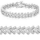 0.90 Carat Genuine White Diamond .925 Sterling Silver Bracelet-4