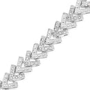 0.90 Carat Genuine White Diamond .925 Sterling Silver Bracelet-6