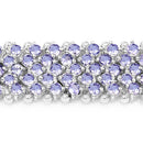 14.70 Carat Genuine Tanzanite .925 Sterling Silver Bracelet-6