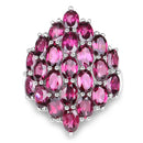 11.50 Carat Genuine Rhodolite .925 Sterling Silver Ring-4