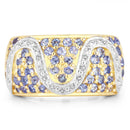 1.38 Carat Genuine Tanzanite .925 Sterling Silver Ring-3