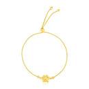 14k Yellow Gold Adjustable Paw Print Bracelet-1