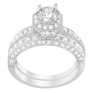 14K White Gold 1 ct. TDW Round Cut Diamond Ring (G-H, I1-I2) - 0