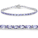 8.75 Carat Genuine Tanzanite .925 Sterling Silver Bracelet-7