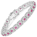 3.12 Carat Genuine Johnson Ruby .925 Sterling Silver Bracelet-2