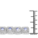 2.40 Carat Genuine Tanzanite .925 Sterling Silver Bracelet-6