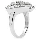1.23 Carat Genuine White Diamond .925 Sterling Silver Ring-3