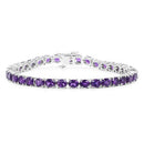 12.58 Carat Genuine Amethyst .925 Sterling Silver Bracelet-4