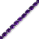 12.58 Carat Genuine Amethyst .925 Sterling Silver Bracelet-6