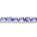 12.21 Carat Genuine Tanzanite .925 Sterling Silver Bracelet-8