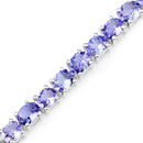 12.21 Carat Genuine Tanzanite .925 Sterling Silver Bracelet-9