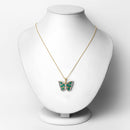 1.91 Carat Genuine Emerald and White Zircon .925 Sterling Silver Pendant-2