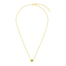 14k Yellow Gold 17 inch Necklace with Round Peridot-3